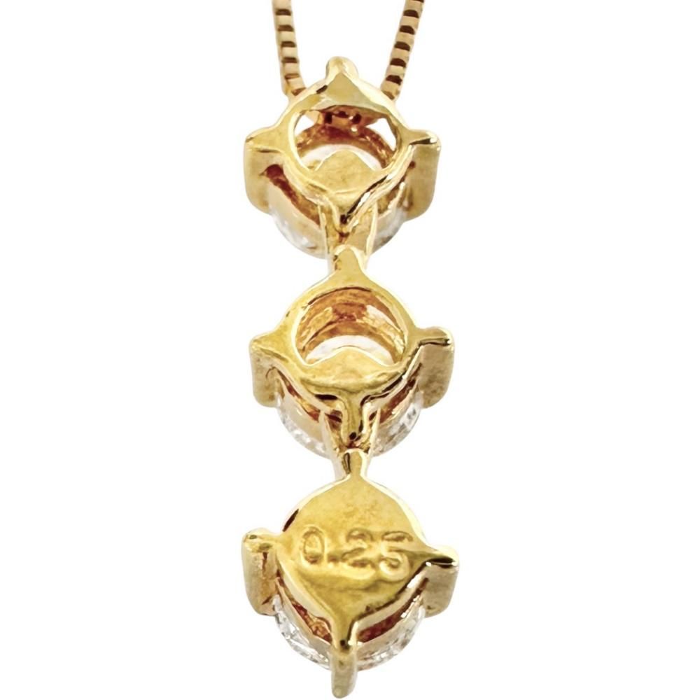 トリロジーデザイン ダイヤモンド 0.25ct ネックレス K18ゴールド 18金 1.1g 41cm レディース 【中古】【真子質店】【NN】 トリロジーデザイン ダイヤモンド 0.25ct ネックレス K18ゴールド 18金 1.1g 41cm レディース 【中古】【真子質店】【NN】