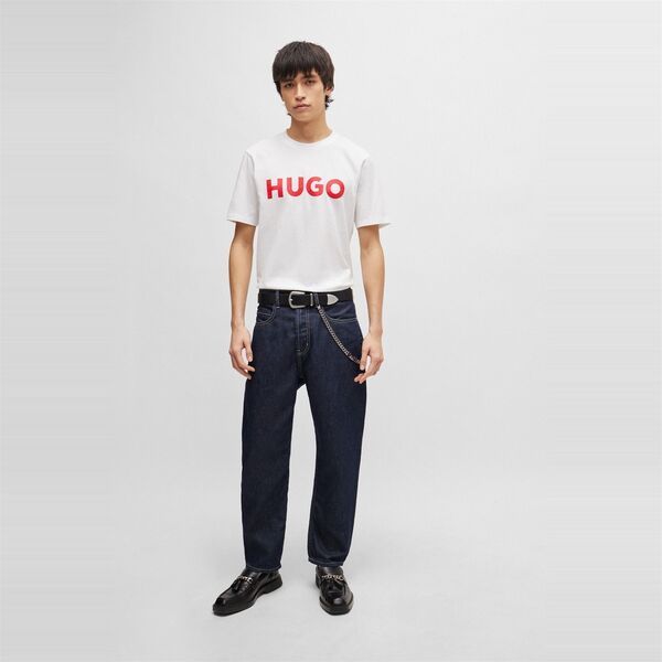 フューゴ メンズ トップス Tシャツ Hugo Dulivio T Shirt White ホワイト