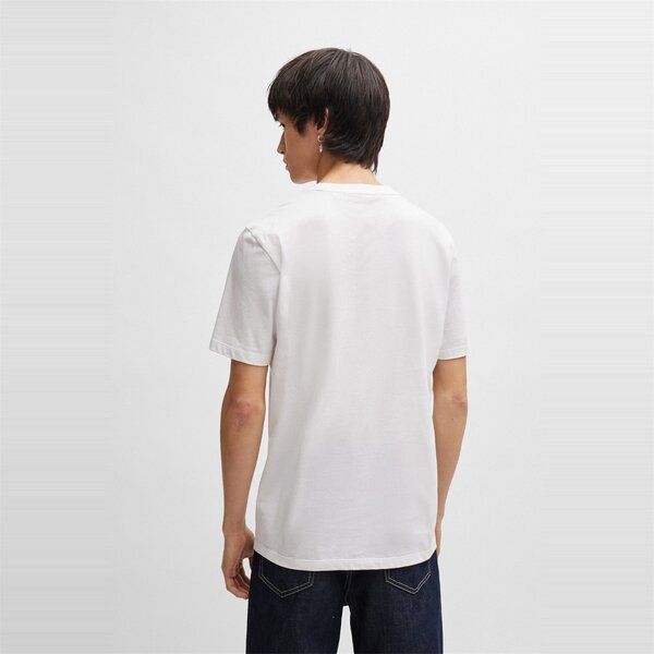 フューゴ メンズ トップス Tシャツ Hugo Dulivio T Shirt White ホワイト