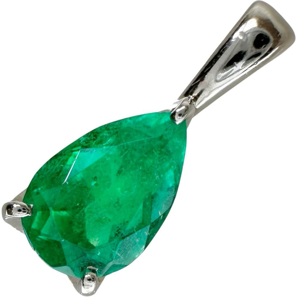 エメラルド 0.98ct ペンダントトップ Pt900プラチナ 1.4g レディース 【中古】【真子質店】【NN】