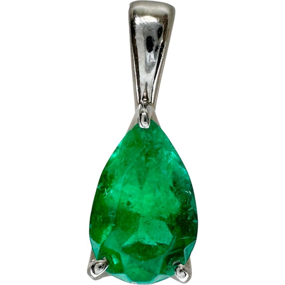 エメラルド 0.98ct ペンダントトップ Pt900プラチナ 1.4g レディース 