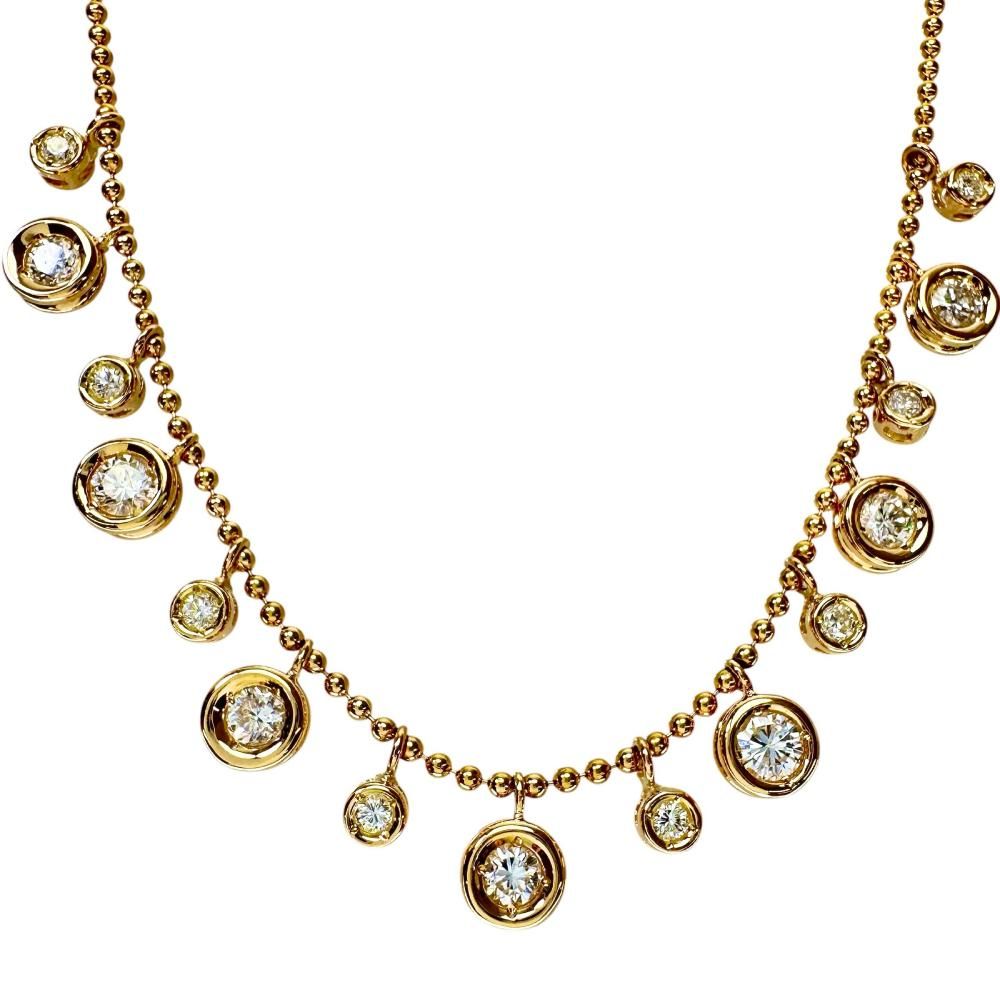 ダイヤモンド 1.01ct ネックレス K18ゴールド 18金 9.1g 40.5cm レディース 【中古】【真子質店】【NN】