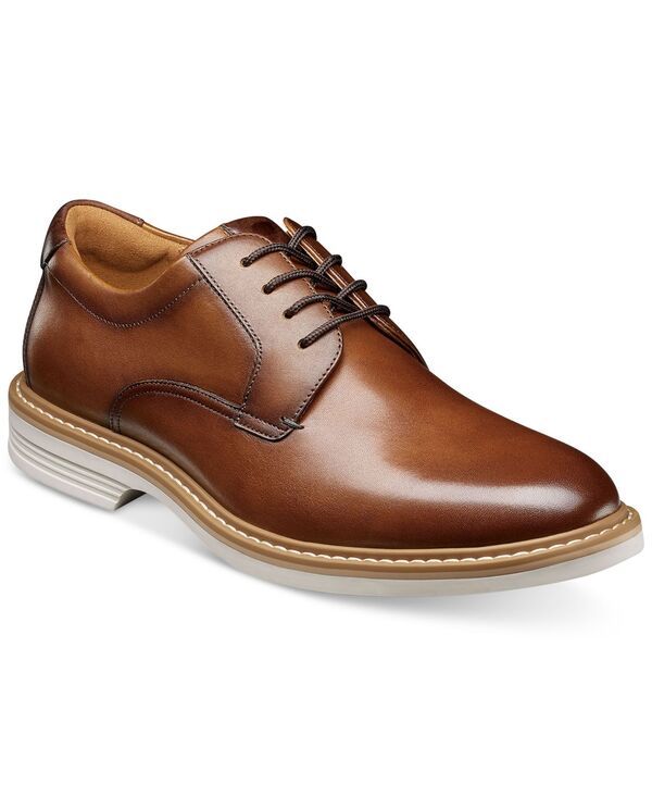 フローシャイム メンズ シューズ オックスフォード レザー Florsheim Mens Norfolk Leather Plain Toe Oxford Cognac
