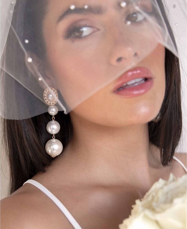 エティカ レディース アクセサリー ピアス・イヤリング ETTIKA Graduating Imitation Pearl Earrings in 18K Gold Platingold ゴールド