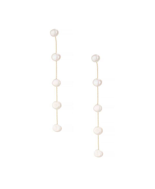 エティカ レディース アクセサリー ピアス・イヤリング ETTIKA Imitation Pearls Earrings Dripping in 18K Gold Platingold ゴールド