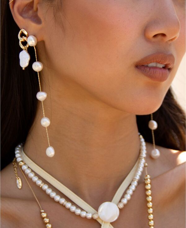 エティカ レディース アクセサリー ピアス・イヤリング ETTIKA Imitation Pearls Earrings Dripping in 18K Gold Platingold ゴールド エティカ レディース アクセサリー ピアス・イヤリング ETTIKA Imitation Pearls Earrings Dripping in 18K Gold Platingold ゴールド