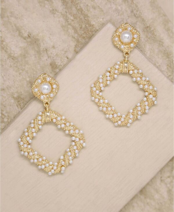 エティカ レディース アクセサリー ピアス・イヤリング ETTIKA 18K Gold Imitation Pearl Knocker Womens Earrings Gold ゴールド