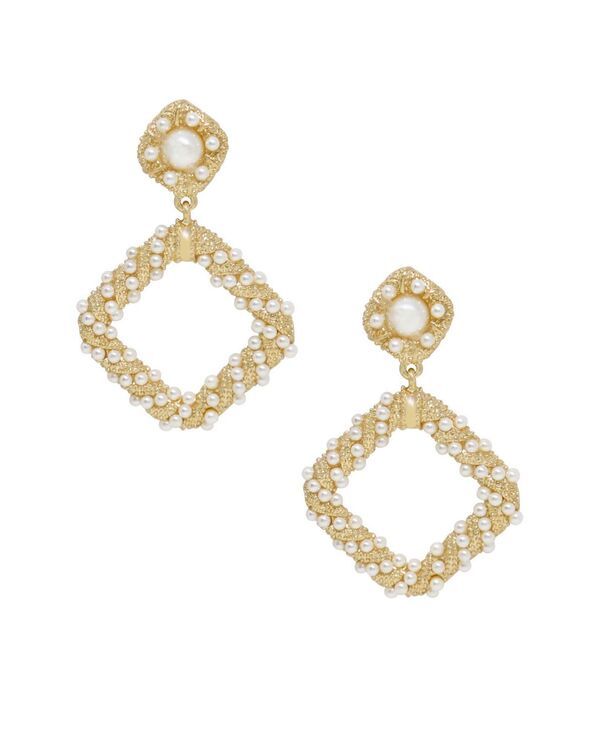 エティカ レディース アクセサリー ピアス・イヤリング ETTIKA 18K Gold Imitation Pearl Knocker Womens Earrings Gold ゴールド