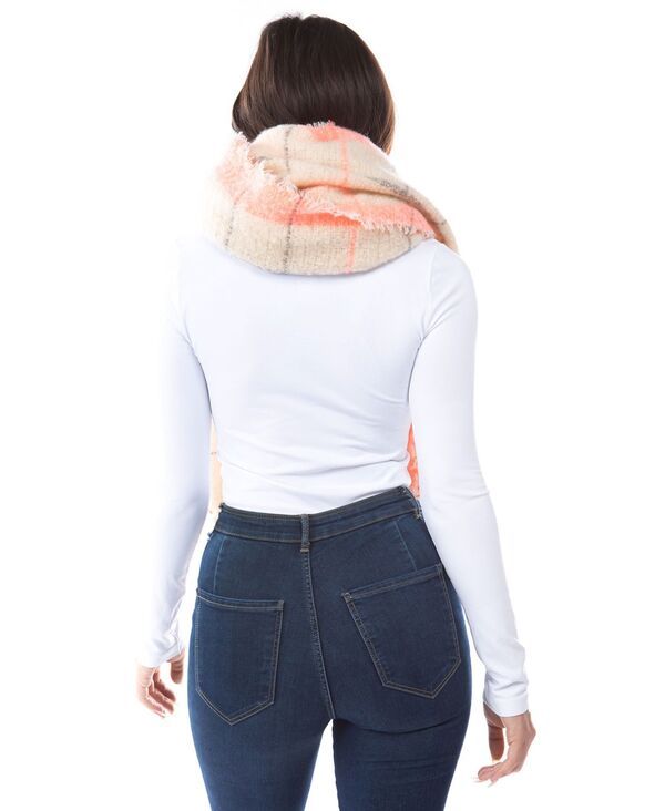 マーカスアドレール レディース アクセサリー マフラー・ストール・スカーフリンジ Marcus Adler Womens Neon Poplaid Blanket Scarf with Fringe Pink ピンク マーカスアドレール レディース アクセサリー マフラー・ストール・スカーフリンジ Marcus Adler Womens Neon Poplaid Blanket Scarf with Fringe Pink ピンク