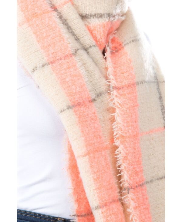マーカスアドレール レディース アクセサリー マフラー・ストール・スカーフリンジ Marcus Adler Womens Neon Poplaid Blanket Scarf with Fringe Pink ピンク マーカスアドレール レディース アクセサリー マフラー・ストール・スカーフリンジ Marcus Adler Womens Neon Poplaid Blanket Scarf with Fringe Pink ピンク