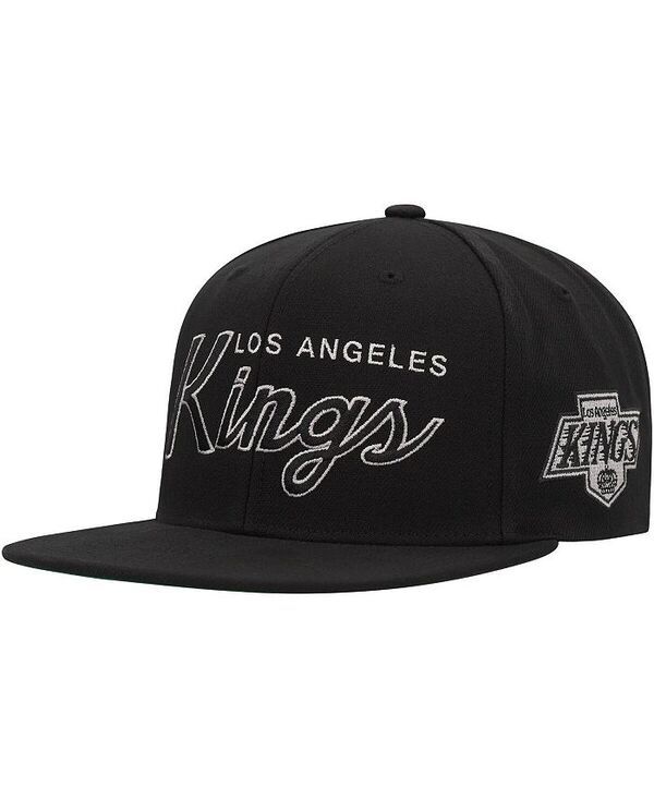 ミッチェルネス メンズ アクセサリー 帽子 Mitchell Ness Mens Black Los Angeles Kings Core Team Script 20 Snapback Hat Black ブラック