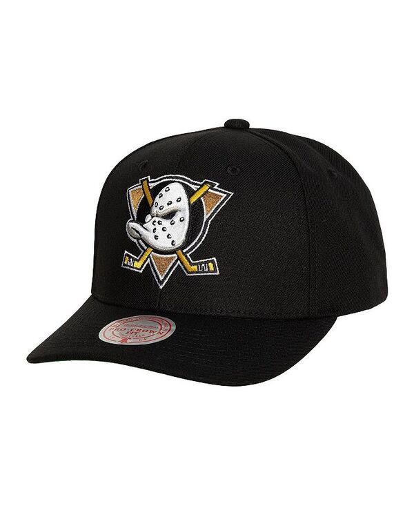 ミッチェルネス メンズ アクセサリー 帽子 Mitchell Ness Mens Black Anaheim Ducks Team Ground Pro Adjustable Hat Black ブラック