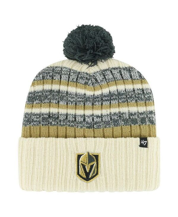 47 ブランド メンズ アクセサリー 帽子 ニット 47 Brand Mens Cream Vegas Golden Knights Tavern Cuffed Knit Hat with Pom Cream クリーム