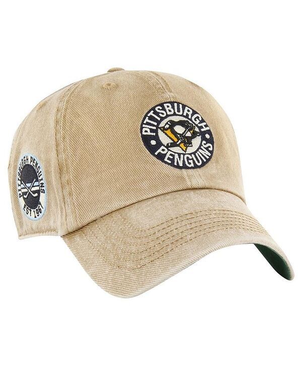 47 ブランド メンズ アクセサリー 帽子 47 Brand Mens Khaki Pittsburgh Penguins Earldor Clean Up Adjustable Hat Khaki カーキ