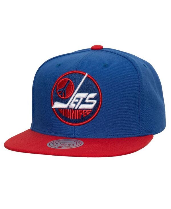 ミッチェルネス メンズ アクセサリー 帽子 Mitchell Ness Mens Blue Winnipeg Jets Core Team Ground 20 Snapback Hat Blue ブルー