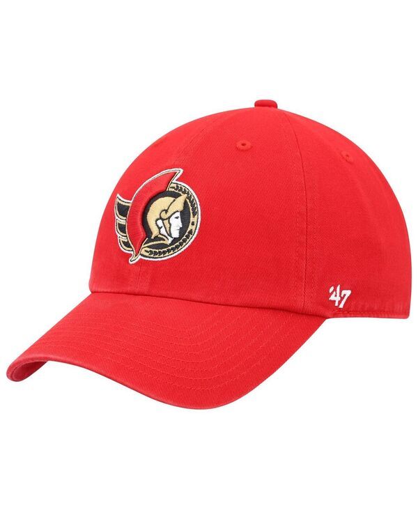 47 ブランド メンズ アクセサリー 帽子 47 Brand Mens Red Ottawa Senators Team Clean Up Adjustable Hat Red レッド