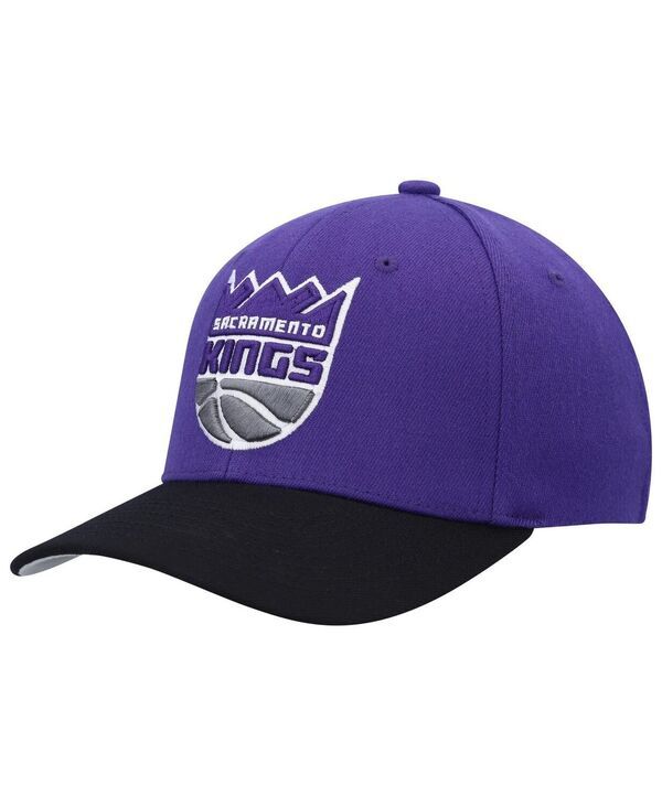ミッチェルネス メンズ アクセサリー 帽子 Mitchell Ness Mens Purple Black Sacramento Kings MVP Team TwoTone 20 StretchSnapback Hat Purple Black ブラック