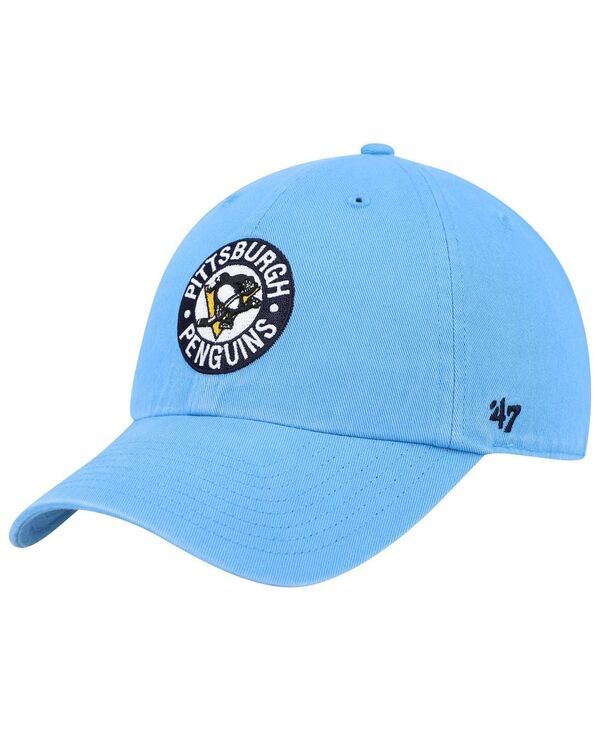 47 ブランド メンズ アクセサリー 帽子 47 Brand Mens Light Blue Pittsburgh Penguins Clean Up Adjustable Hat Light Blue ブルー