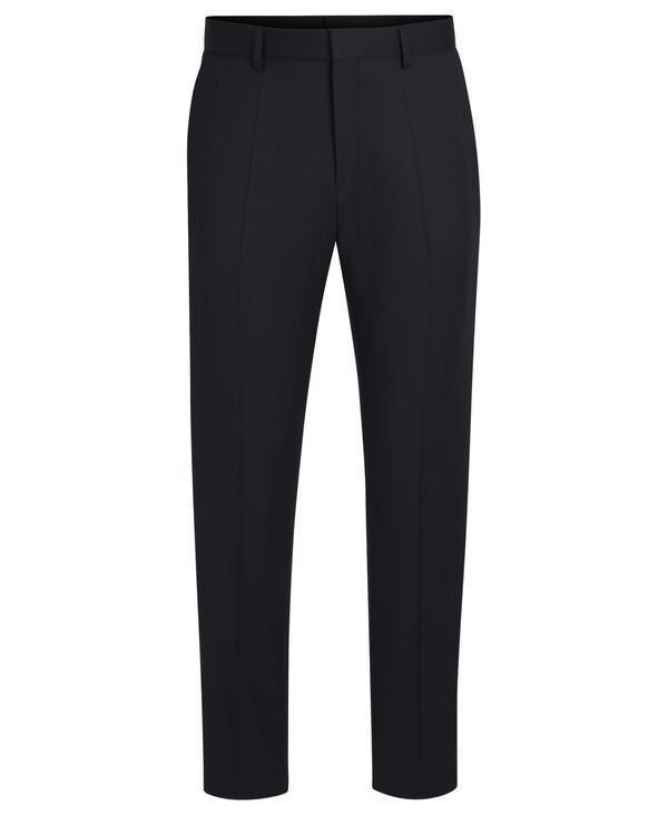 ヒューゴボス レディース ボトムス カジュアルパンツ ウール Hugo Boss Mens RegularFit Virgin Wool Formal Trousers Dark Blue ブルー