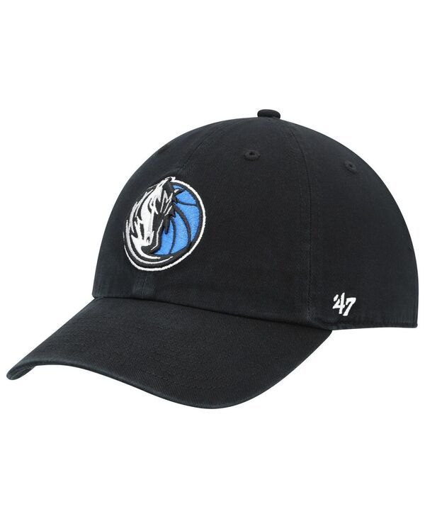 47 ブランド メンズ アクセサリー 帽子 ロゴ 47 Brand Mens Black Dallas Mavericks Team Logo Clean Up Adjustable Hat Black ブラック