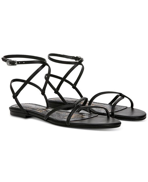 サムエデルマン レディース シューズ サンダル アンクル Sam Edelman Womens Elina AnkleStrap Flat Sandals Black ブラック