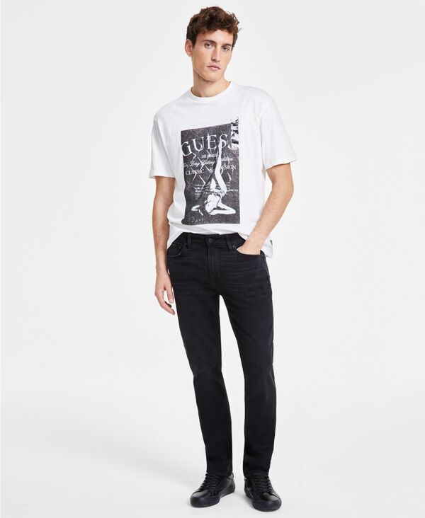 ゲス メンズ ボトムス デニムパンツ ジーンズ GUESS Mens DavistraightFit Jeans Black ブラック