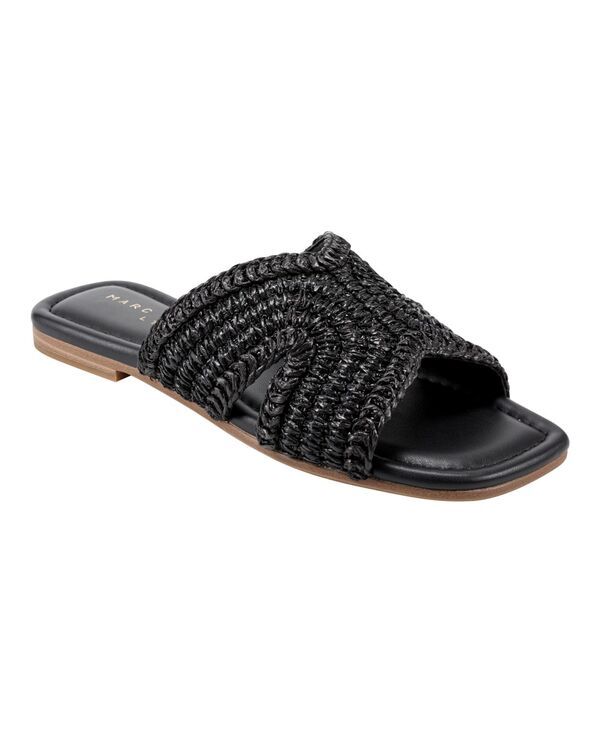 マーク・フィッシャー レディース シューズ サンダル Marc Fisher LTD Womens Narda Square Toe Flat Sandals Black ブラック