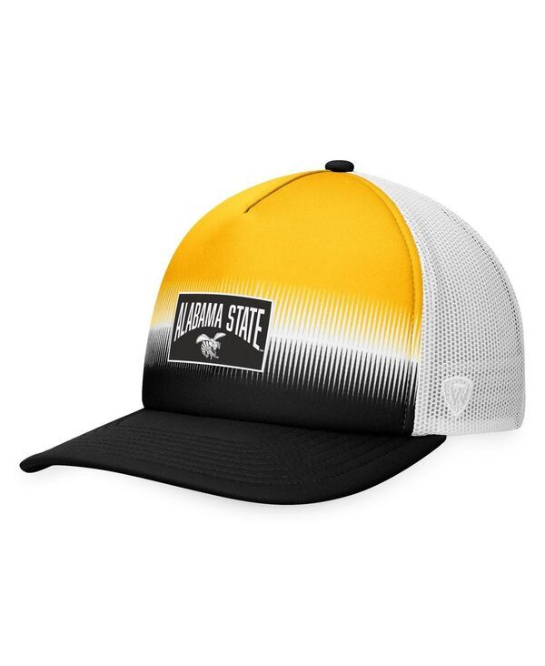 トップオブザワールド メンズ アクセサリー 帽子 Top of the World Mens Black Gold Alabama State Hornets Daybreak Foam Trucker Adjustable Hat Black Gold ブラ
