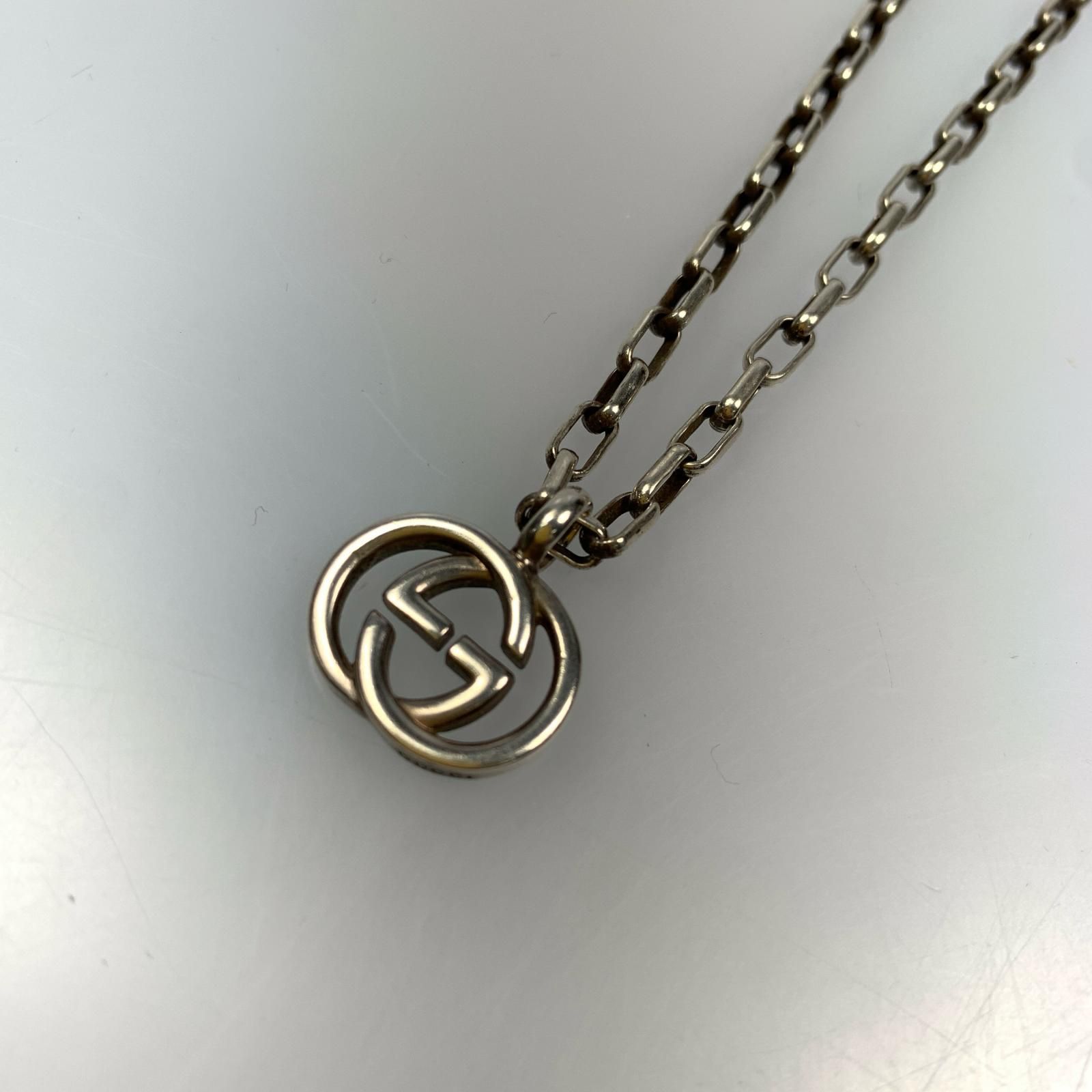 【姫路東店】 中古 GUCCI | グッチ ネックレス ダブルG 295710 シルバー 【135】