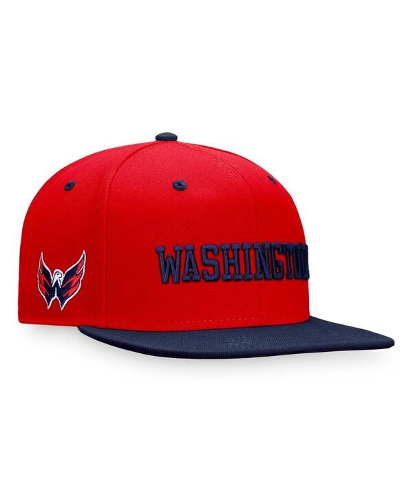 ファナティクス メンズ アクセサリー 帽子 キャップ Fanatics Mens Red Navy Washington Capitals Heritage City TwoTone Snapback Hat Red Navy ネイビー