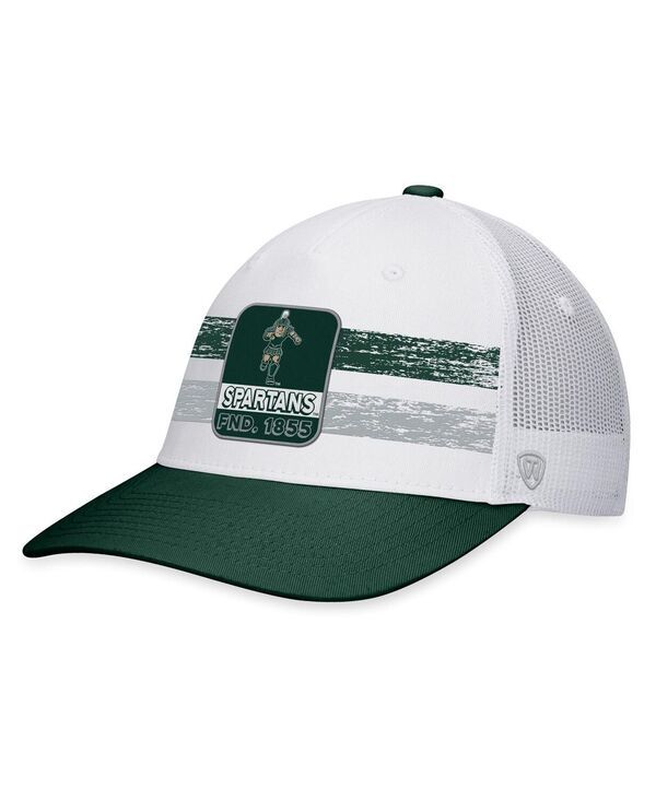トップオブザワールド メンズ アクセサリー 帽子 Top of the World Mens White Green Michigan State Spartans Retro Fade Snapback Hat White Green ホワイト