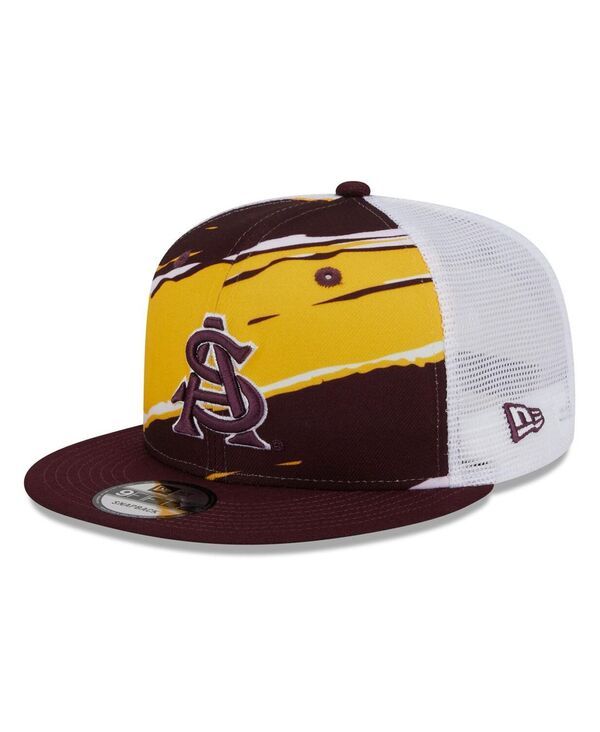 ニューエラ メンズ アクセサリー 帽子 New Era Mens Maroon Arizona State Sun Devils Tear Trucker 9FIFTY Snapback Hat Maroon マルーン
