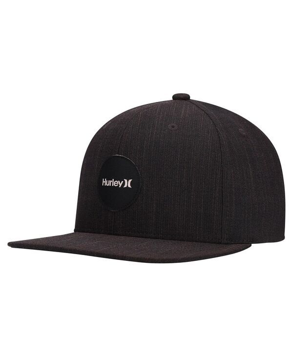 ハーレー メンズ アクセサリー 帽子 Hurley Mens Heathered Black H20Dri Point Break Snapback Hat Heather Black ブラック