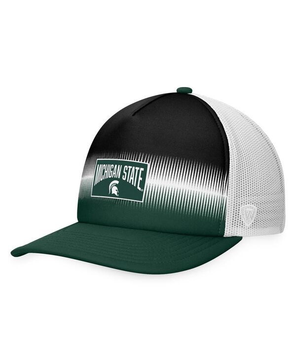 トップオブザワールド メンズ アクセサリー 帽子 Top of the World Mens Green Black Michigan State Spartans Daybreak Foam Trucker Adjustable Hat Green Blac