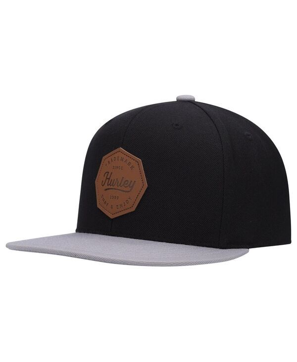 ハーレー メンズ アクセサリー 帽子 Hurley Mens Black Gray Tahoe Snapback Hat Black Gray ブラック