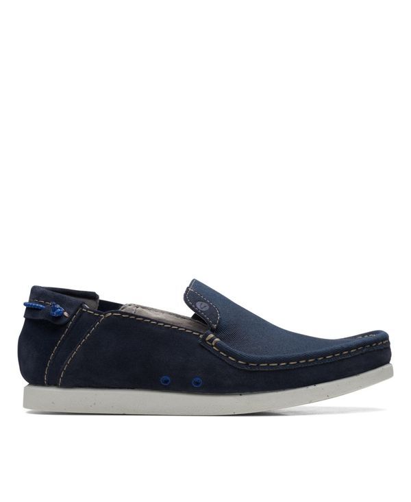 クラークス メンズ シューズ スリッポン・ローファー Clarks Mens Collection Shacrelite Step SlipOn Shoes Navy Combi ネイビー