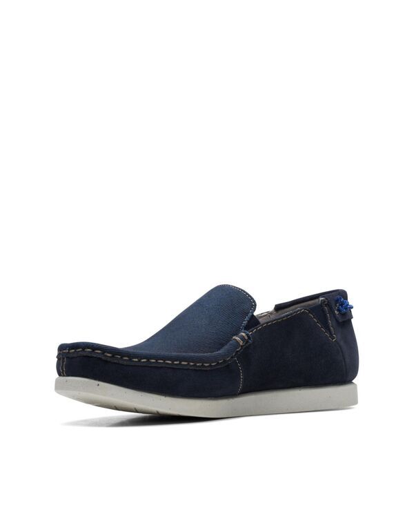 クラークス メンズ シューズ スリッポン・ローファー Clarks Mens Collection Shacrelite Step SlipOn Shoes Navy Combi ネイビー