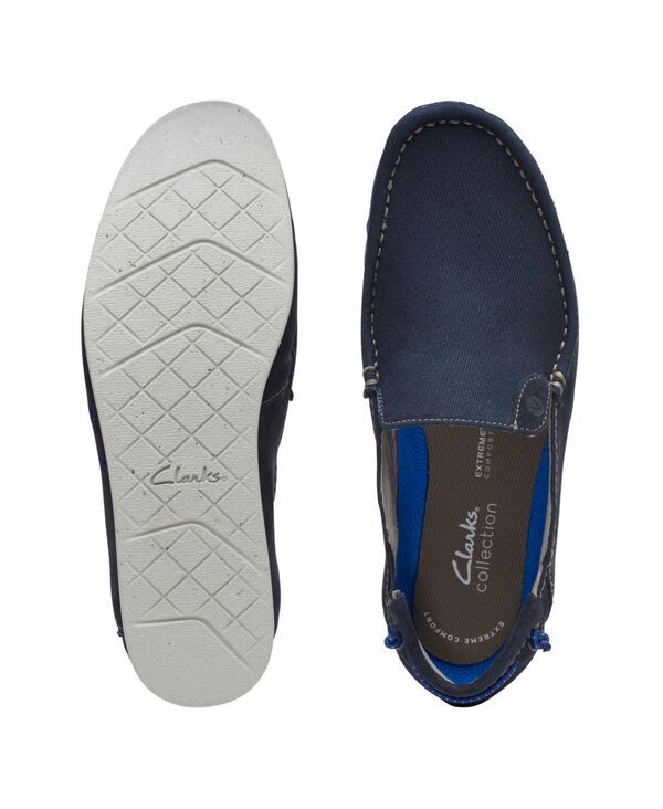 クラークス メンズ シューズ スリッポン・ローファー Clarks Mens Collection Shacrelite Step SlipOn Shoes Navy Combi ネイビー