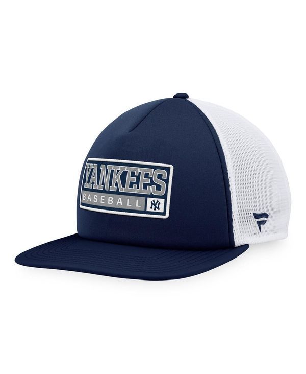 マジェスティック メンズ アクセサリー 帽子 Majestic Mens Navy White New York Yankees Foam Trucker Snapback Hat Navy White ホワイト