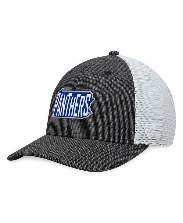 トップオブザワールド メンズ アクセサリー 帽子 Top of the World Mens Charcoal White Pitt Panthers Townhall Trucker Snapback Hat Charcoal White ホワイト