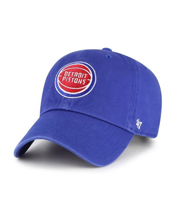47 ブランド メンズ アクセサリー 帽子 ロゴ 47 Brand Mens Blue Detroit Pistons Team Logo Clean Up Adjustable Hat Blue ブルー