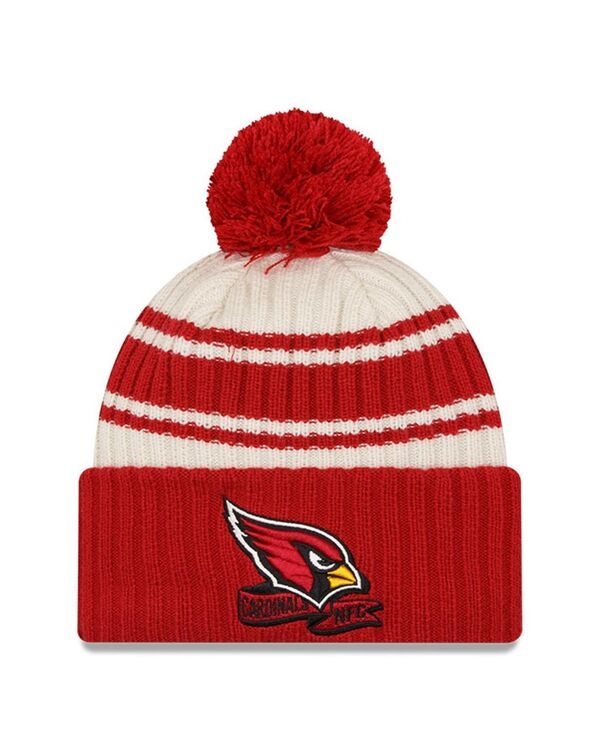 ニューエラ メンズ アクセサリー 帽子 ニット New Era Mens Cream Cardinal Arizona Cardinals 2022 Sideline Sport Cuffed Pom Knit Hat Cream Cardinal クリーム