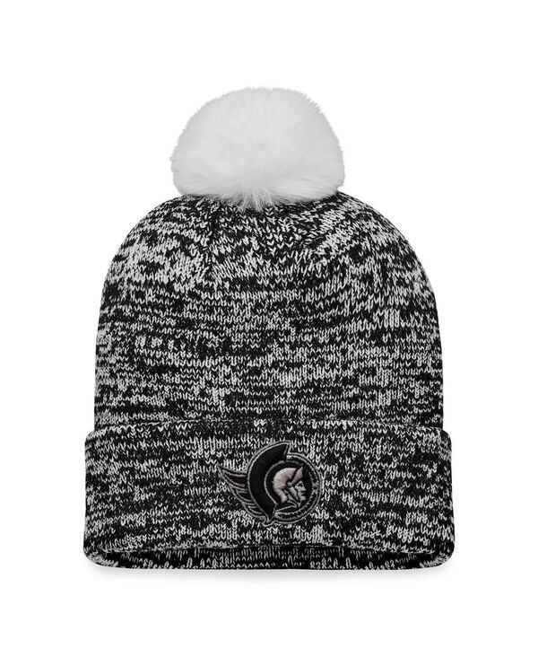 ファナティクス レディース アクセサリー 帽子 ニット Fanatics Womens Black Ottawa Senators Glimmer Cuffed Knit Hat with Pom Black ブラック