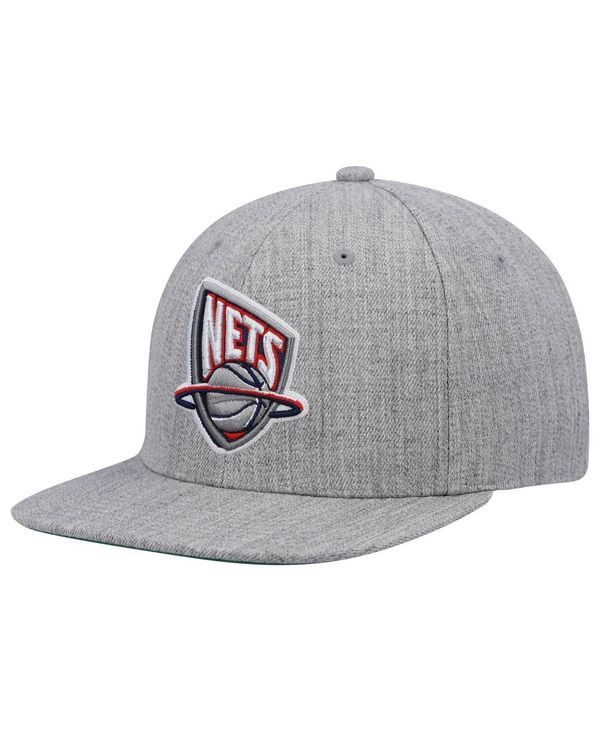 ミッチェルネス メンズ アクセサリー 帽子 ジャージー Mitchell Ness Mens Heathered Gray New Jersey Nets Hardwood Classics Team 20 Snapback Hat Heathered Gra