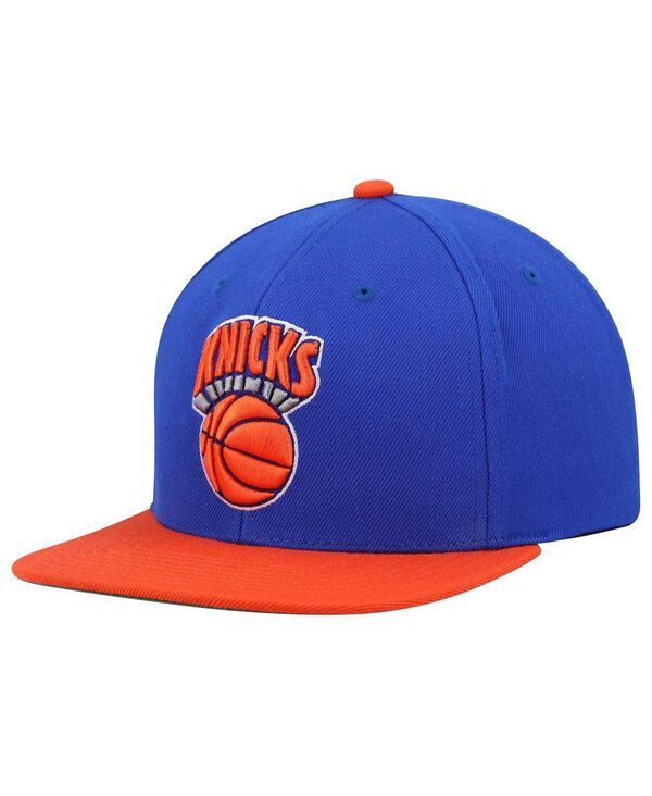 ミッチェルネス メンズ アクセサリー 帽子 Mitchell Ness Mens Blue and Orange New York Knicks Hardwood Classics Team TwoTone 20 Snapback Hat Blue Orang