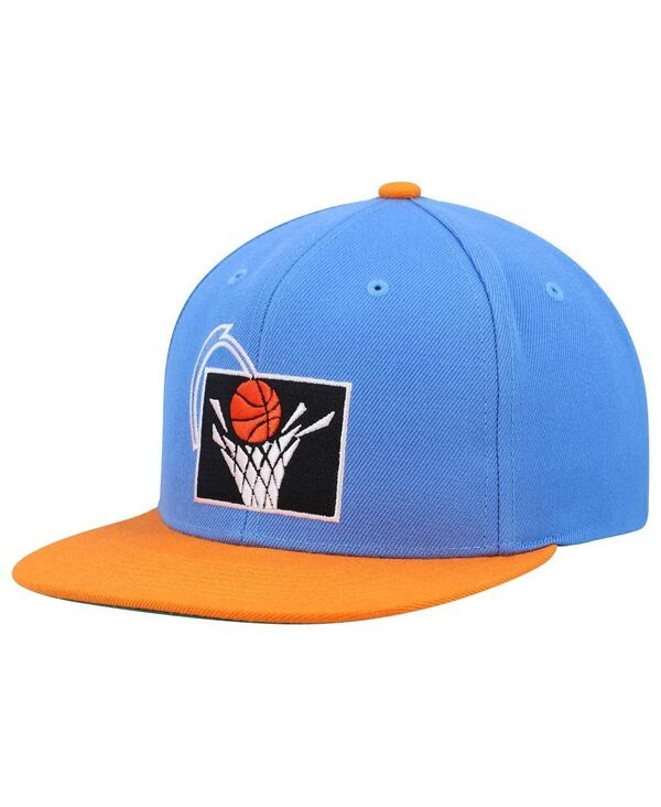 ミッチェルネス メンズ アクセサリー 帽子 Mitchell Ness Mens Blue and Orange Cleveland Cavaliers Hardwood Classics Team TwoTone 20 Snapback Hat Blue O