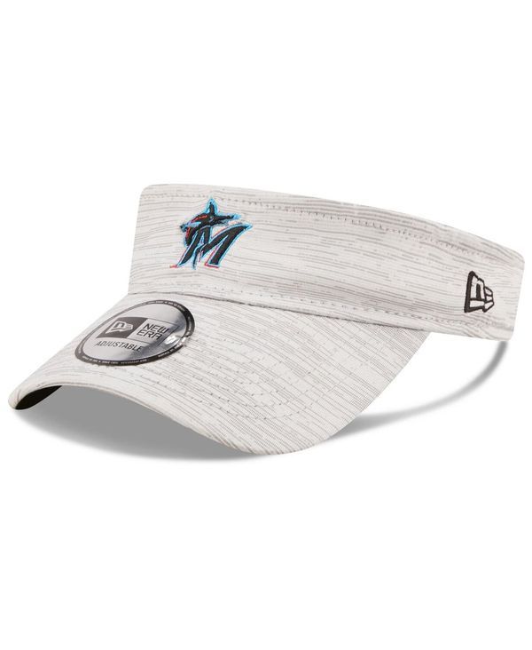 ニューエラ メンズ アクセサリー 帽子 New Era Mens Gray Miami Marlins Distinct Visor Gray グレー