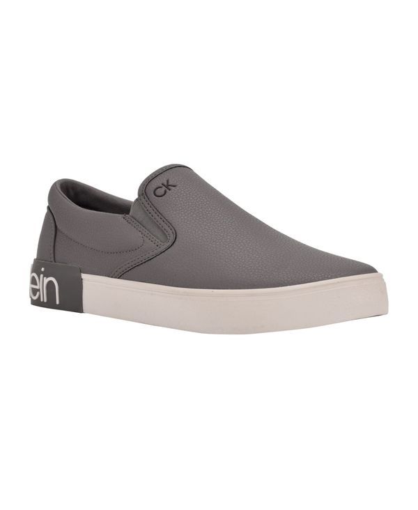 カルバンクライン メンズ シューズ スニーカー Calvin Klein Mens Ryor Casual SlipOn Sneakers Gray グレー