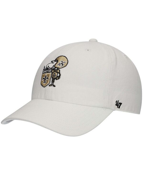 47 ブランド メンズ アクセサリー 帽子 47 Brand Mens White New Orleans Saints Clean Up Legacy Adjustable Hat White ホワイト
