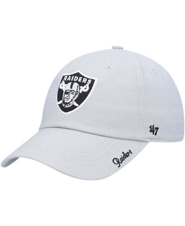 47 ブランド レディース アクセサリー 帽子 47 Brand Womensilver Las Vegas Raiders Miata Clean Up Secondary Adjustable Hat Silver シルバー